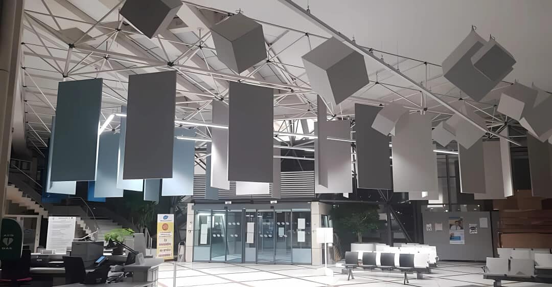 Modules d'amélioration acoustique installés à l'Hôpital Lapeyronie, CHU de Montpellier